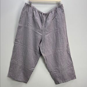 Kleen Linen Pants Womens 2X Lagenlook Lightweight Artsy